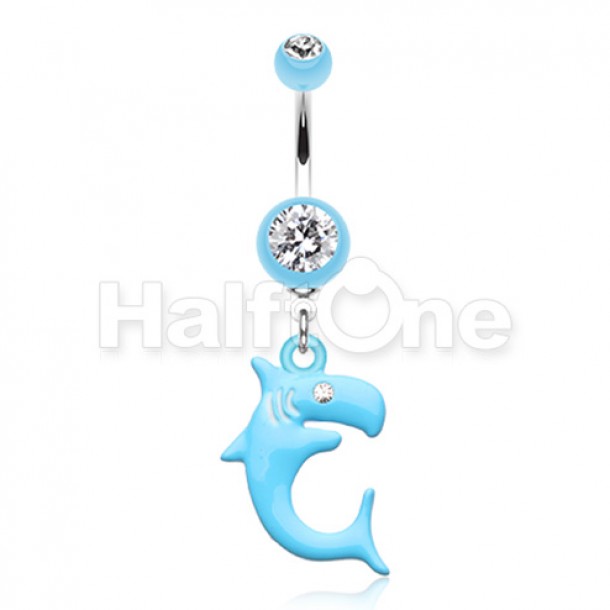 Shark belly deals button ring