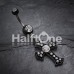 Blackline Opulent Cross Belly Button Ring