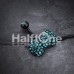 Blackline Multi Gem Bow-Tie Belly Button Ring