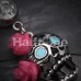 Bright Sugar Skull Rose Belly Button Ring