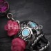 Bright Sugar Skull Rose Belly Button Ring