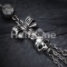 Bow-Tie Skull Cross Belly Button Ring