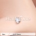 Heart Prong Set Gem Top Steel Nose Stud Ring