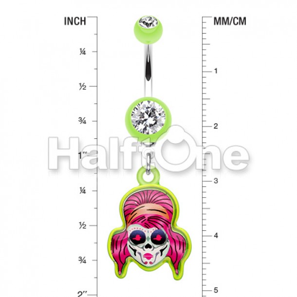 Sugar skull sale belly button rings