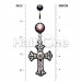 Blackline Opulent Cross Belly Button Ring