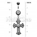 Blackline Opulent Cross Belly Button Ring