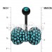 Blackline Multi Gem Bow-Tie Belly Button Ring